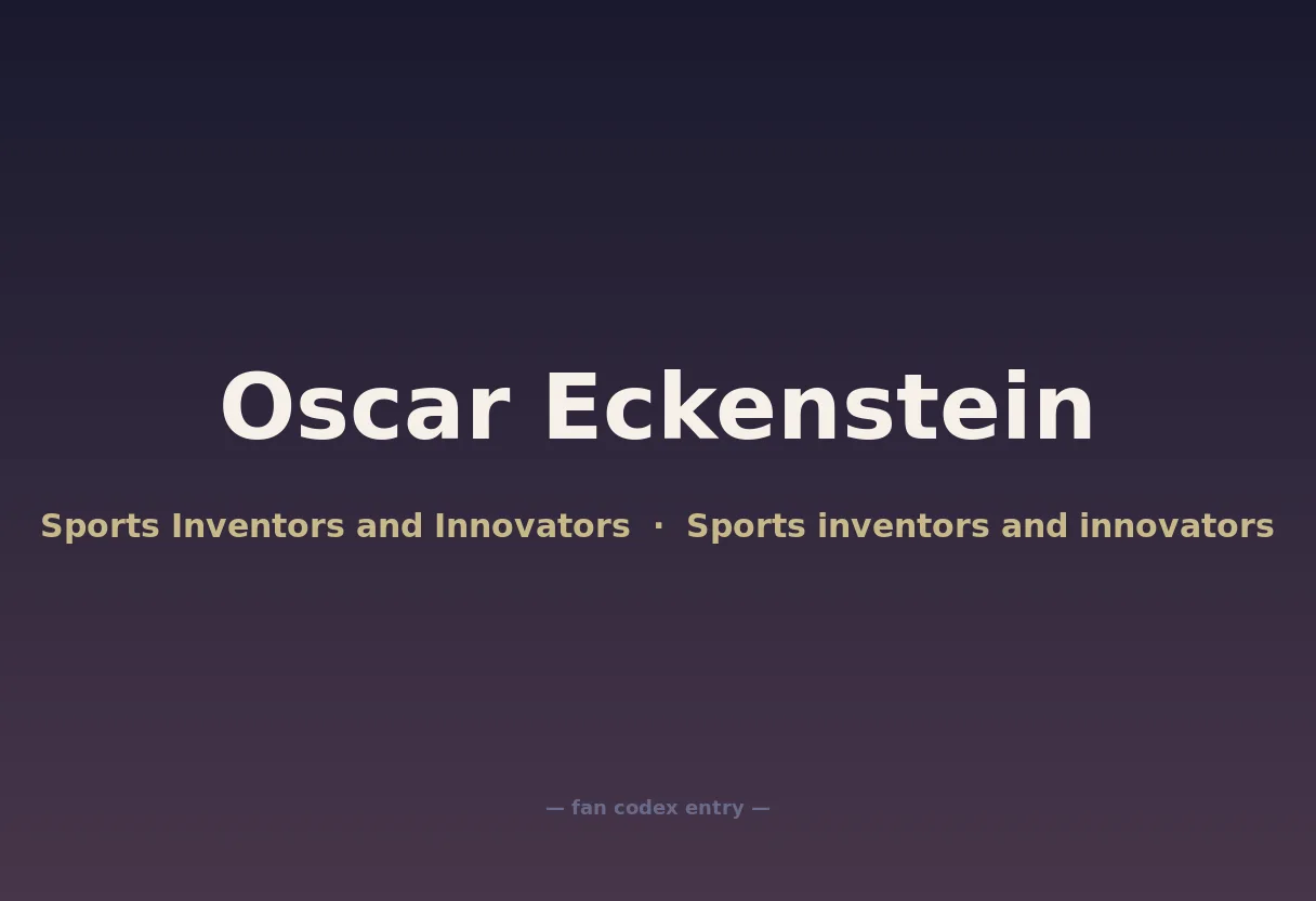 Oscar Eckenstein