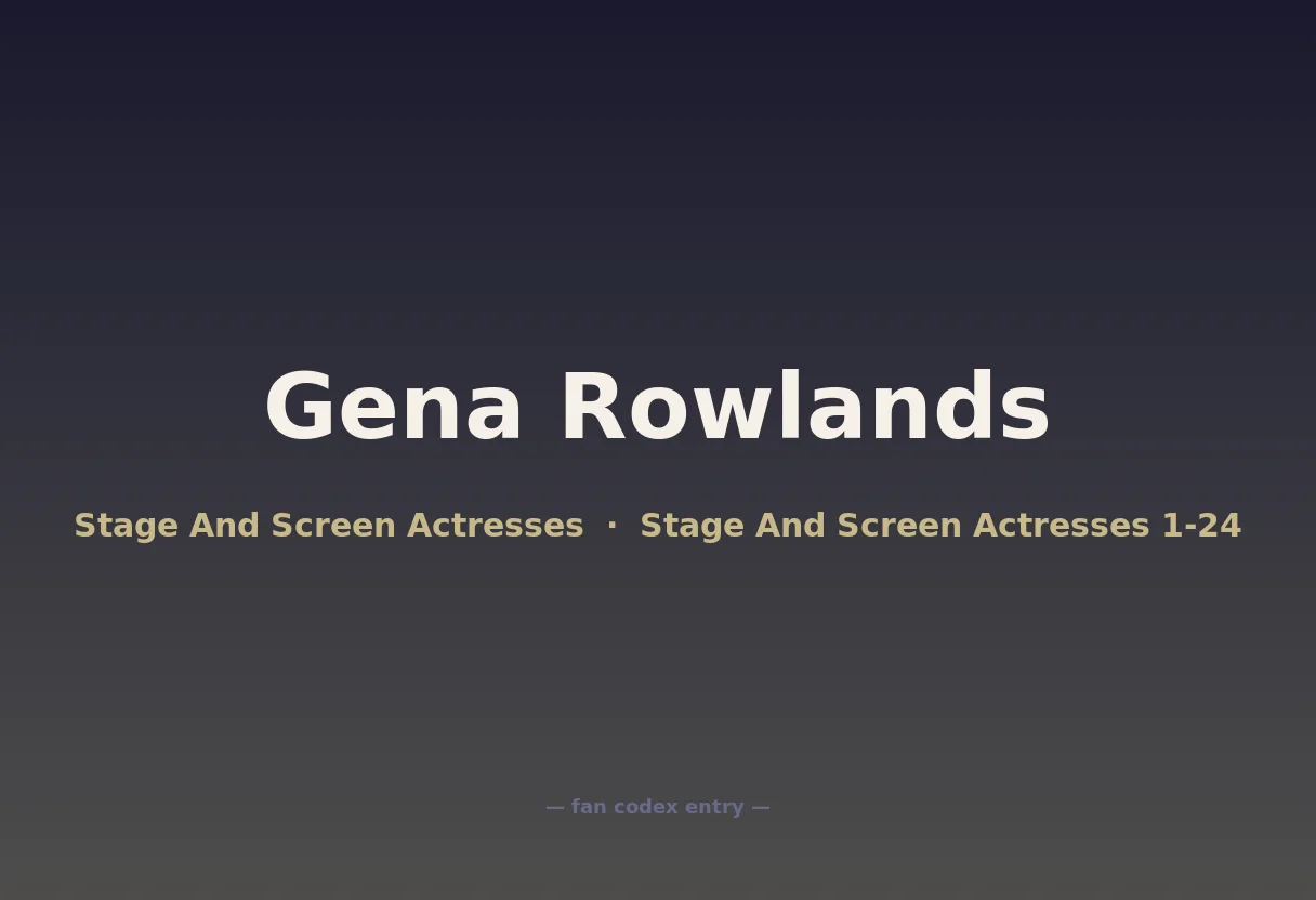 Gena Rowlands