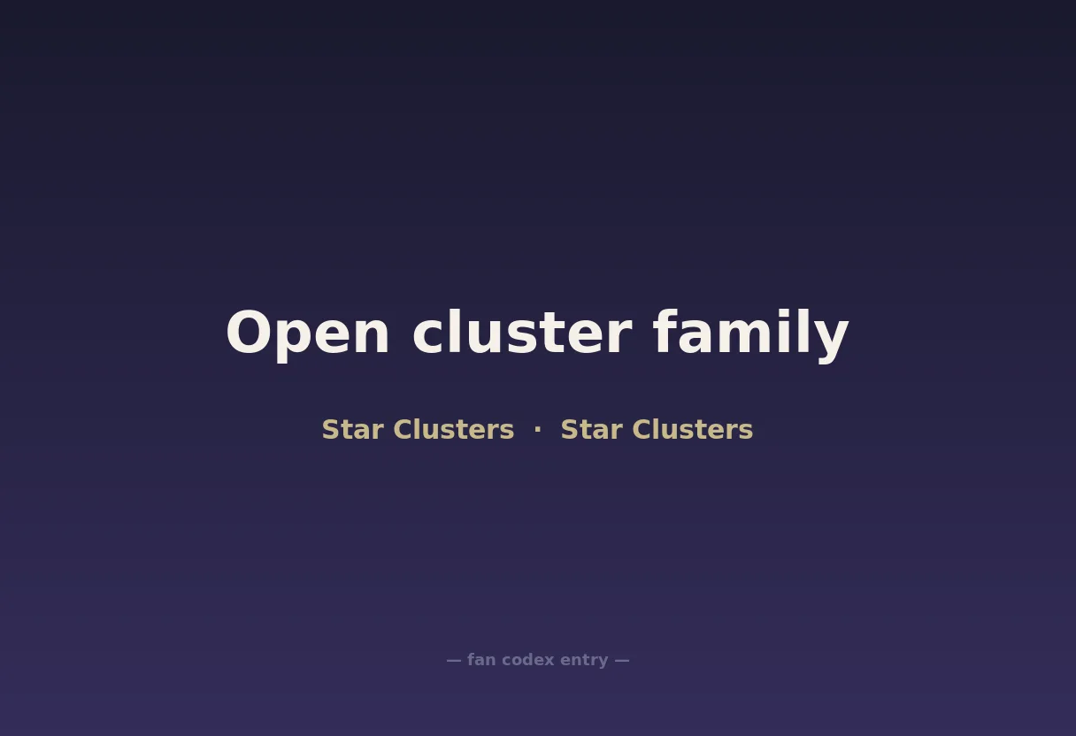 Open cluster family