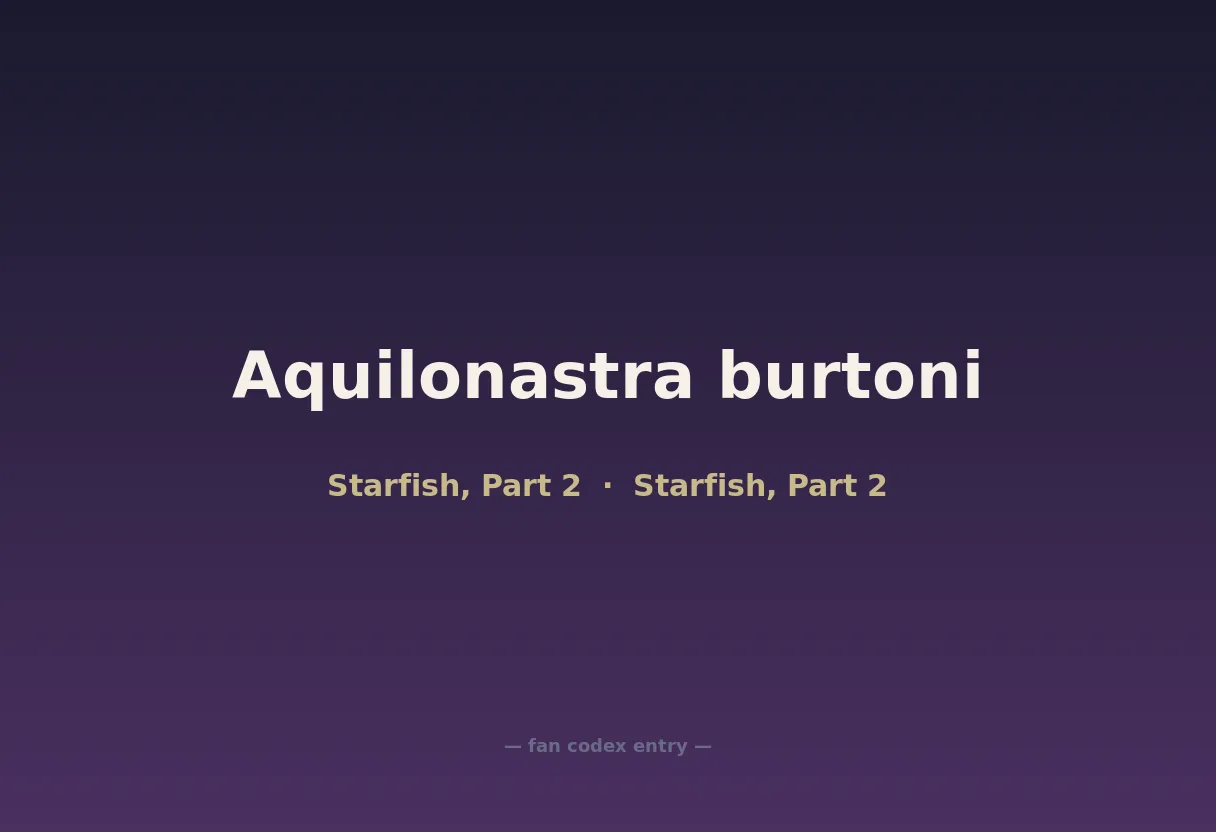 Aquilonastra burtoni