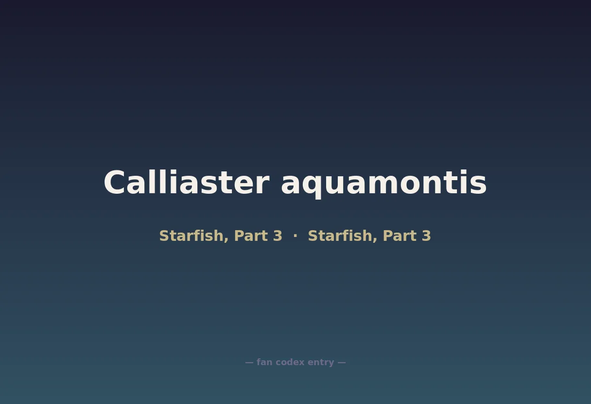 Calliaster aquamontis