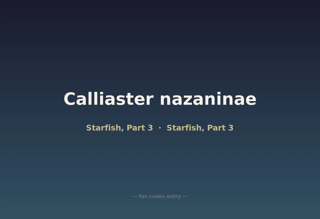 Calliaster nazaninae