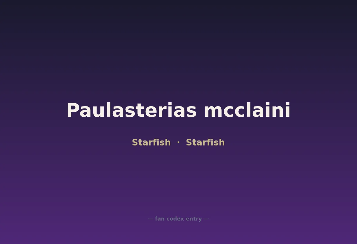 Paulasterias mcclaini
