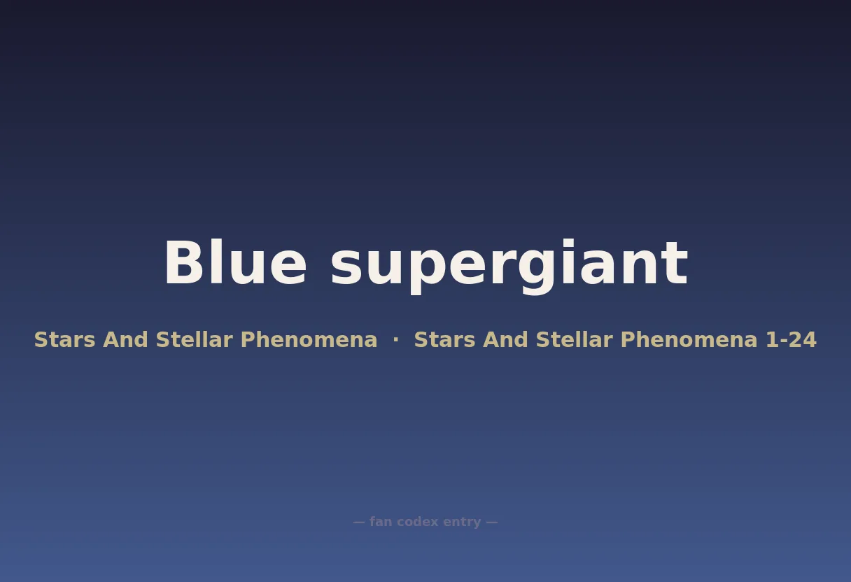Blue supergiant