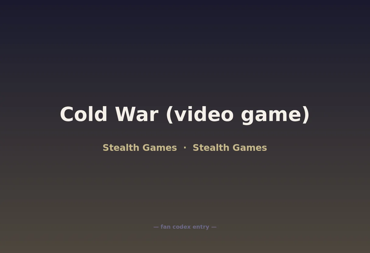 Cold War (video game)