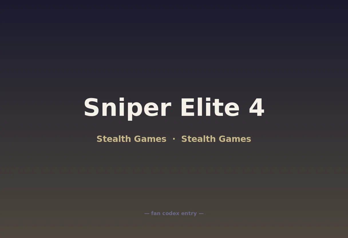 Sniper Elite 4