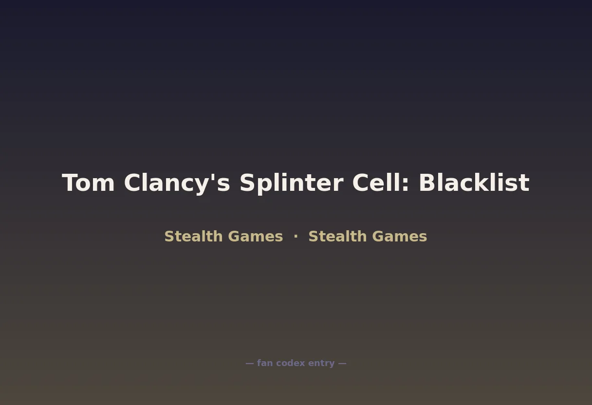 Tom Clancy's Splinter Cell: Blacklist