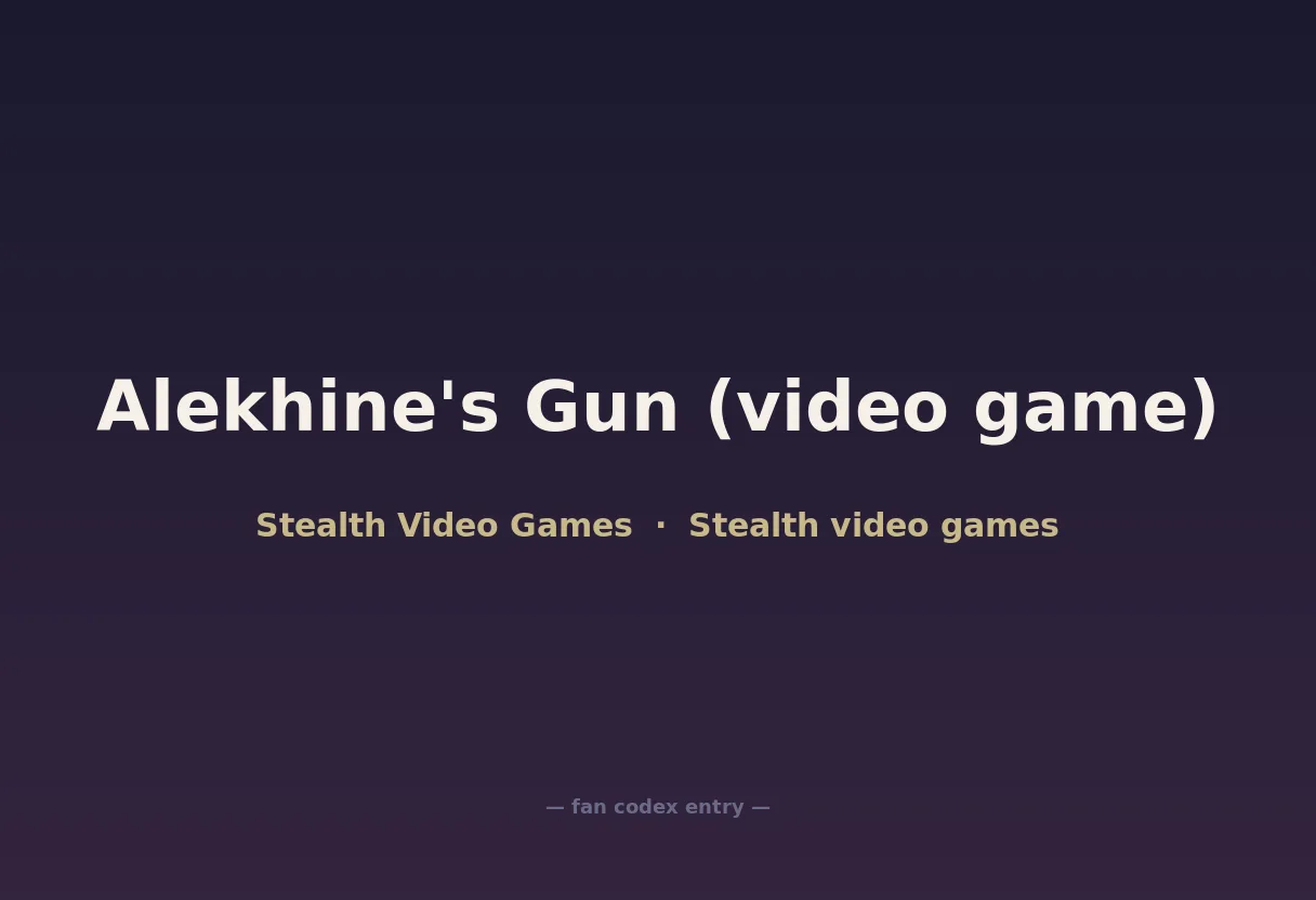 Alekhine's Gun (video game)