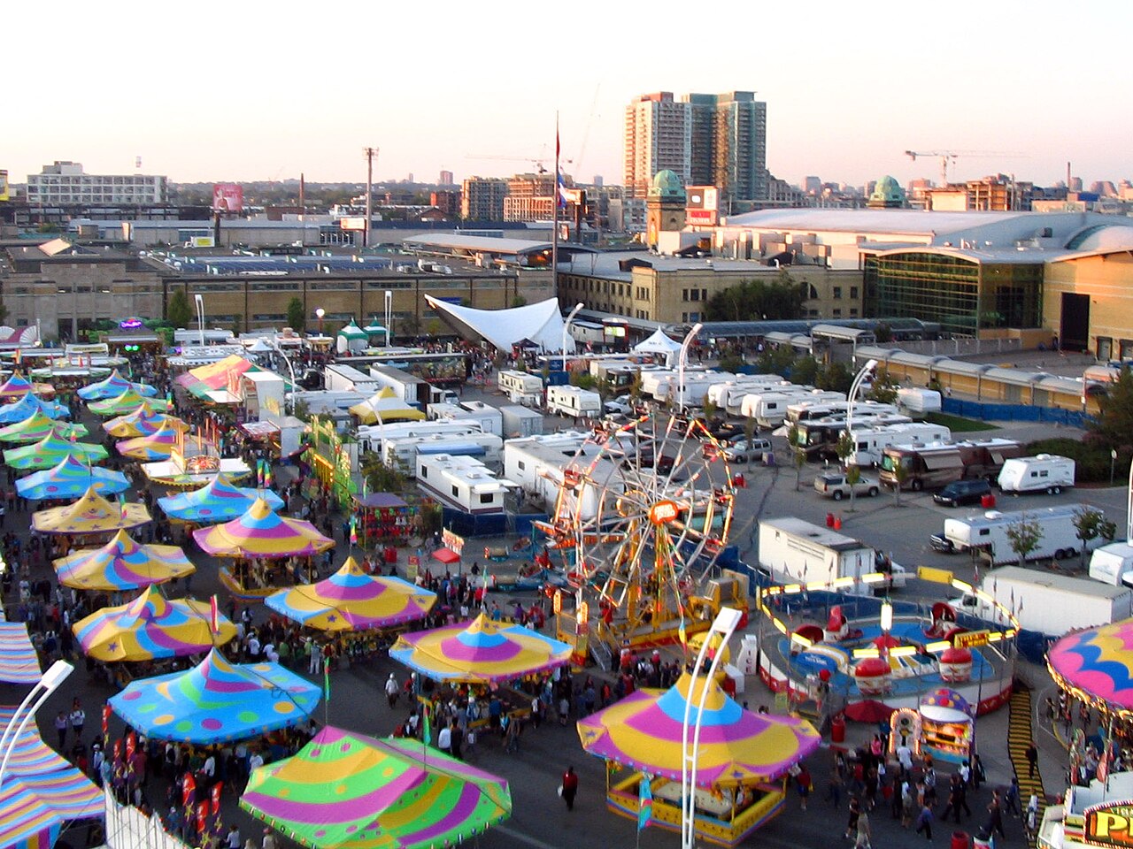 Carnival booths at the CNE, 2008