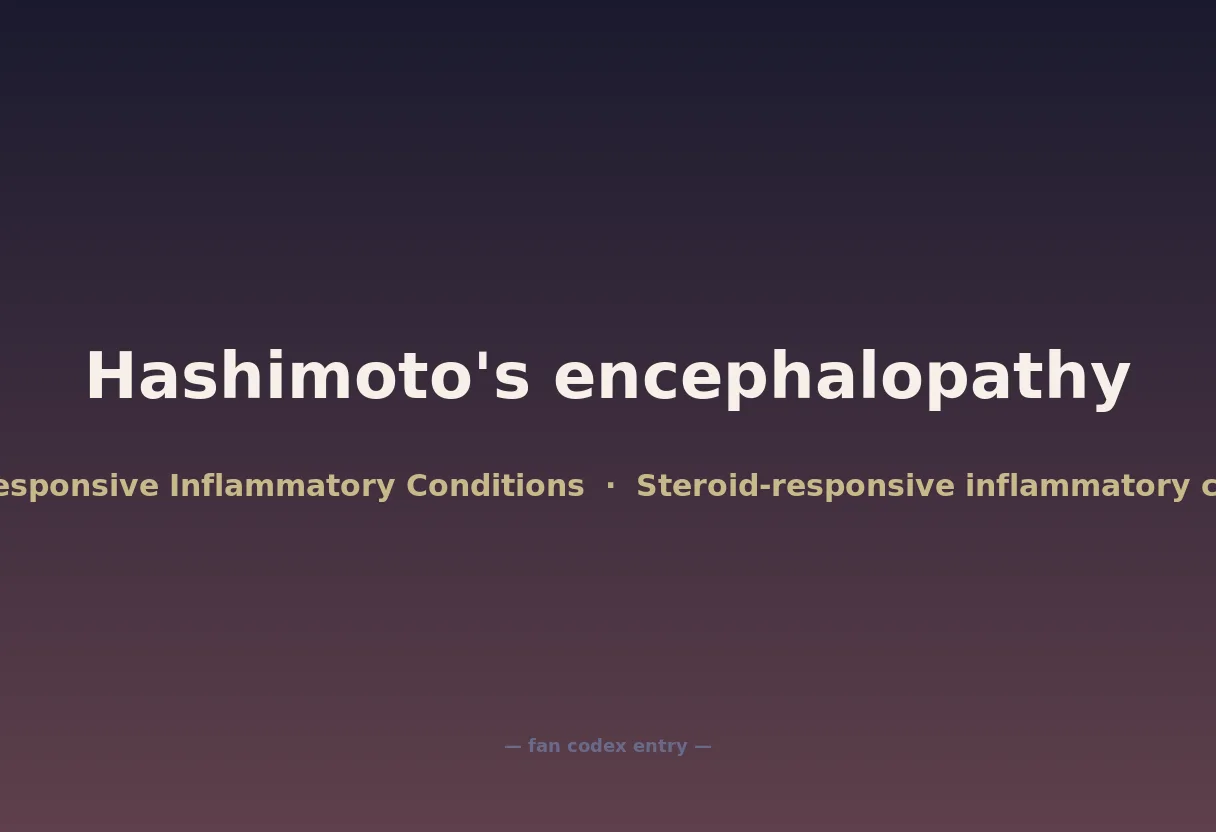 Hashimoto's encephalopathy