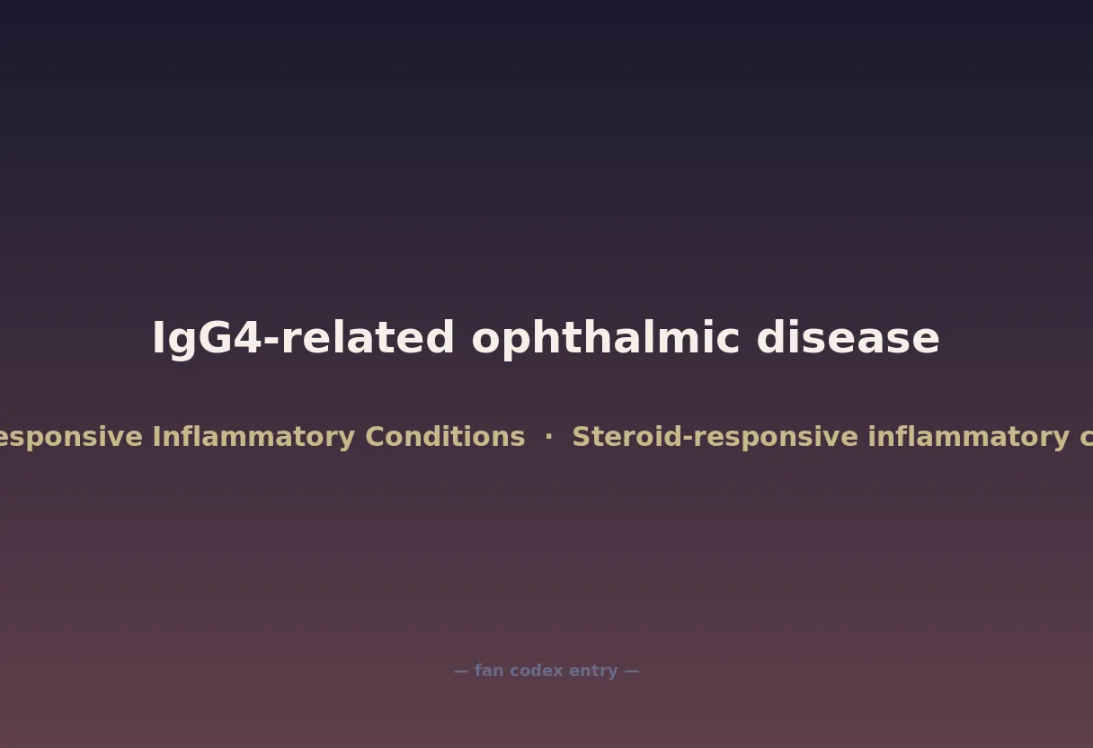 IgG4-related ophthalmic disease