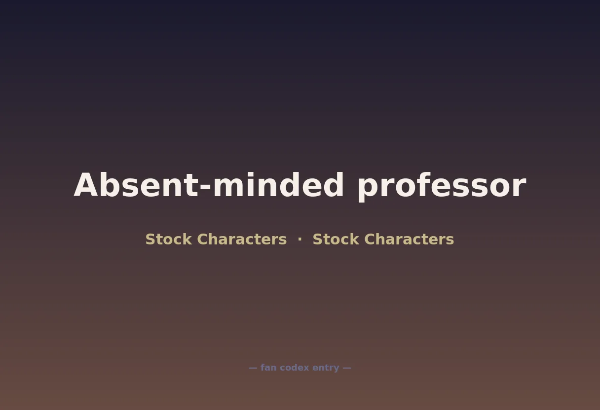 Absent-minded professor