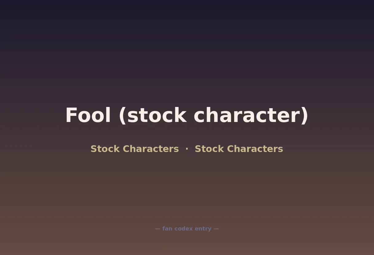 Fool (stock character)