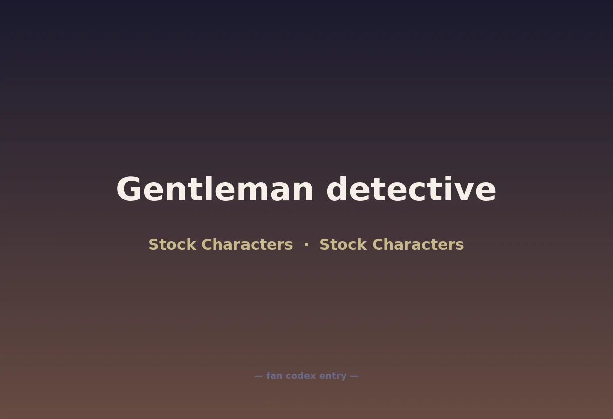 Gentleman detective