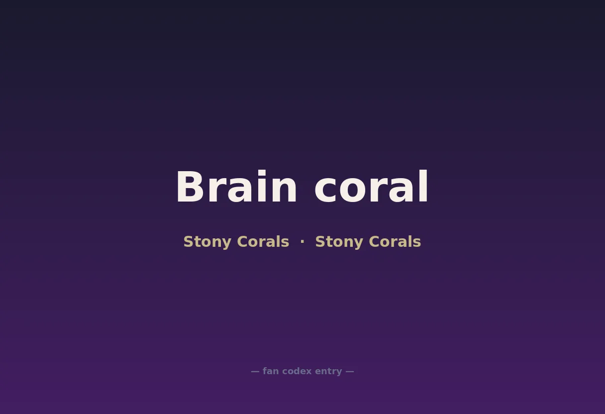 Brain coral