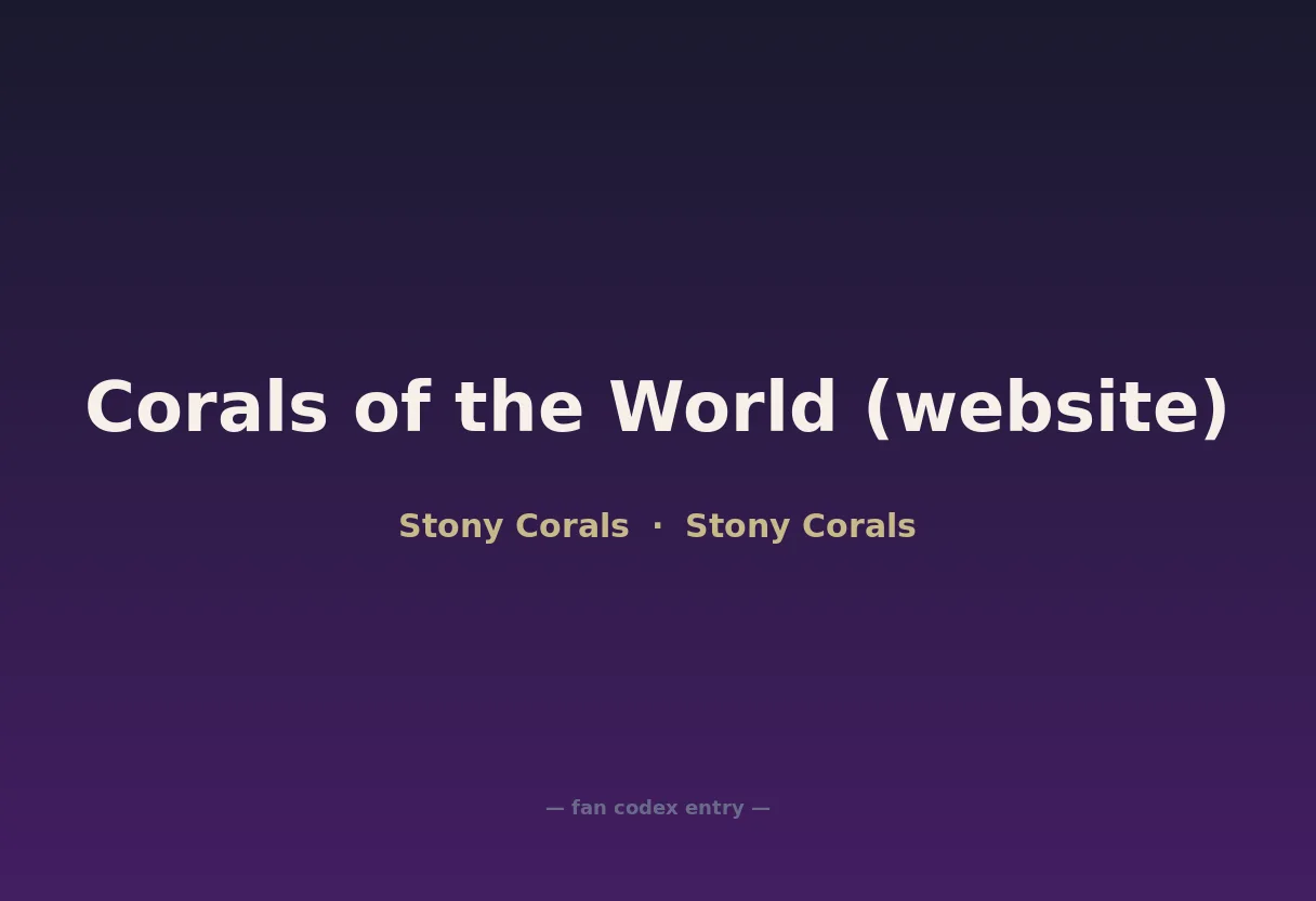 Corals of the World (website)