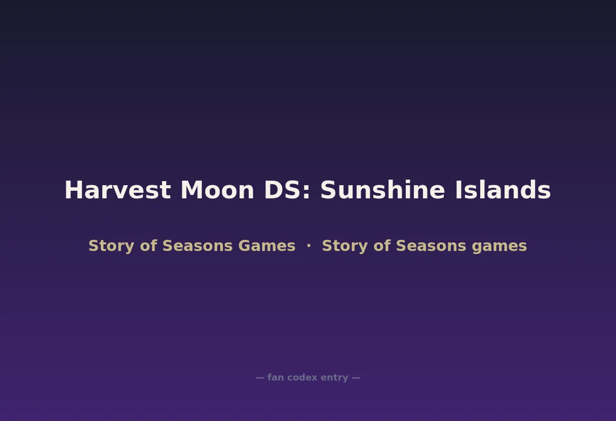 Harvest Moon DS: Sunshine Islands