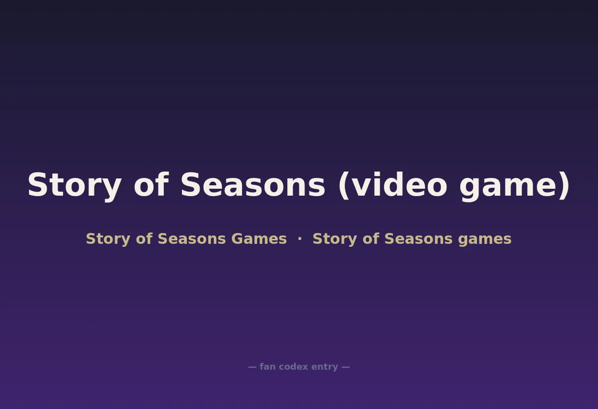 Story of Seasons (video game)