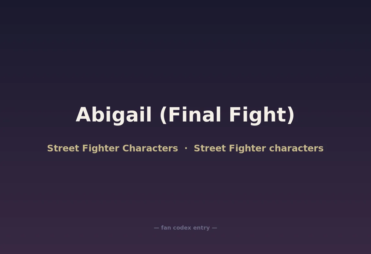 Abigail (Final Fight)