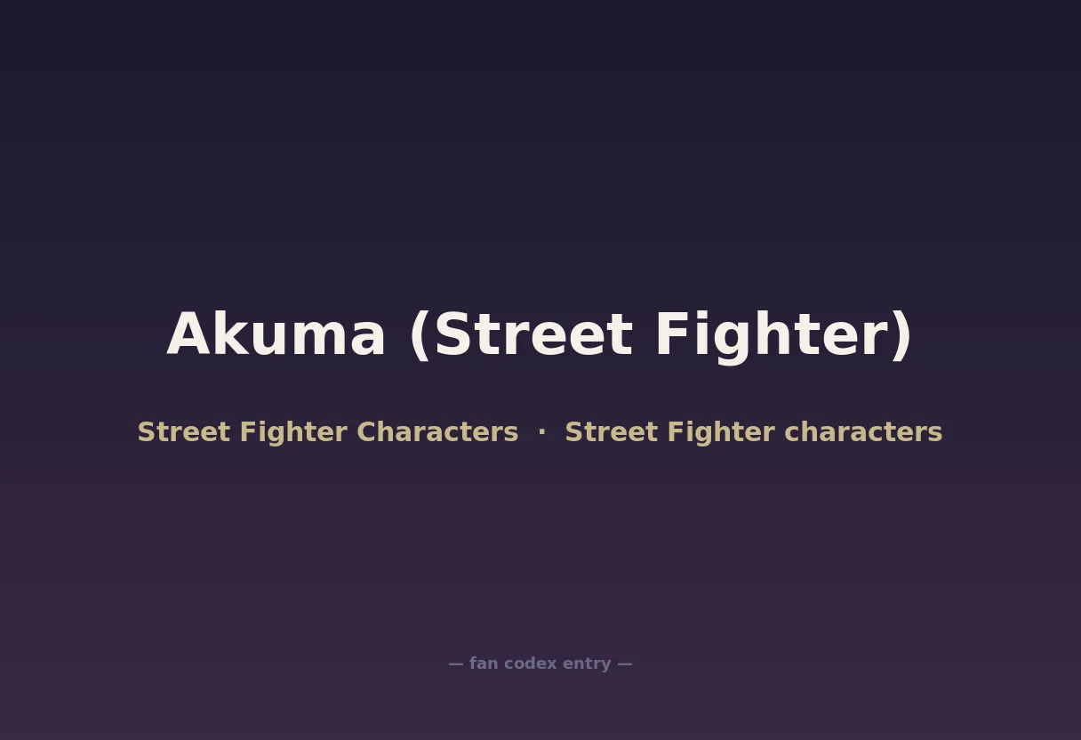 Akuma (Street Fighter)