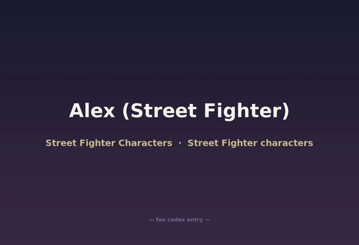 Alex (Street Fighter)