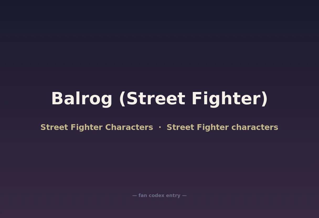 Balrog (Street Fighter)