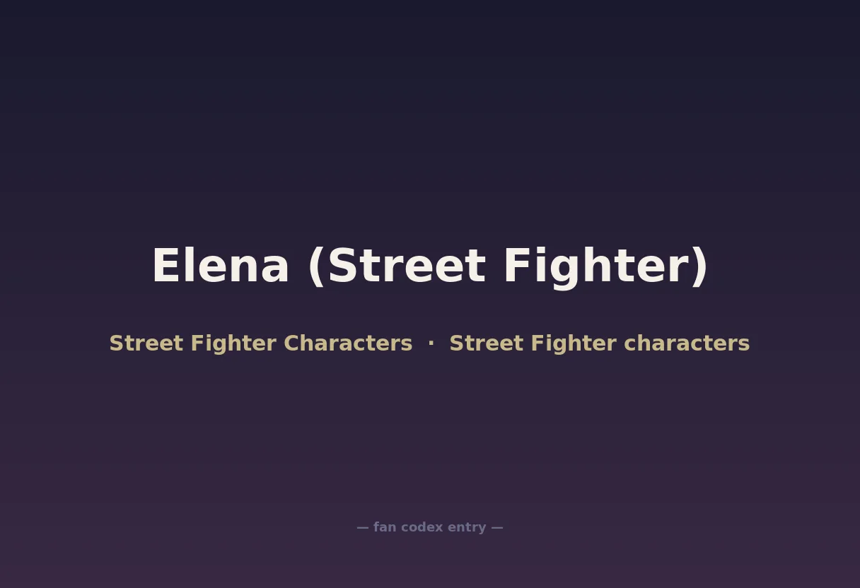 Elena (Street Fighter)