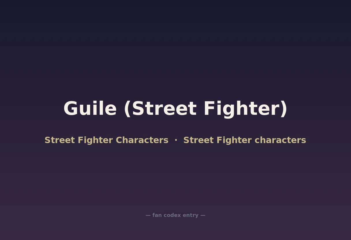 Guile (Street Fighter)