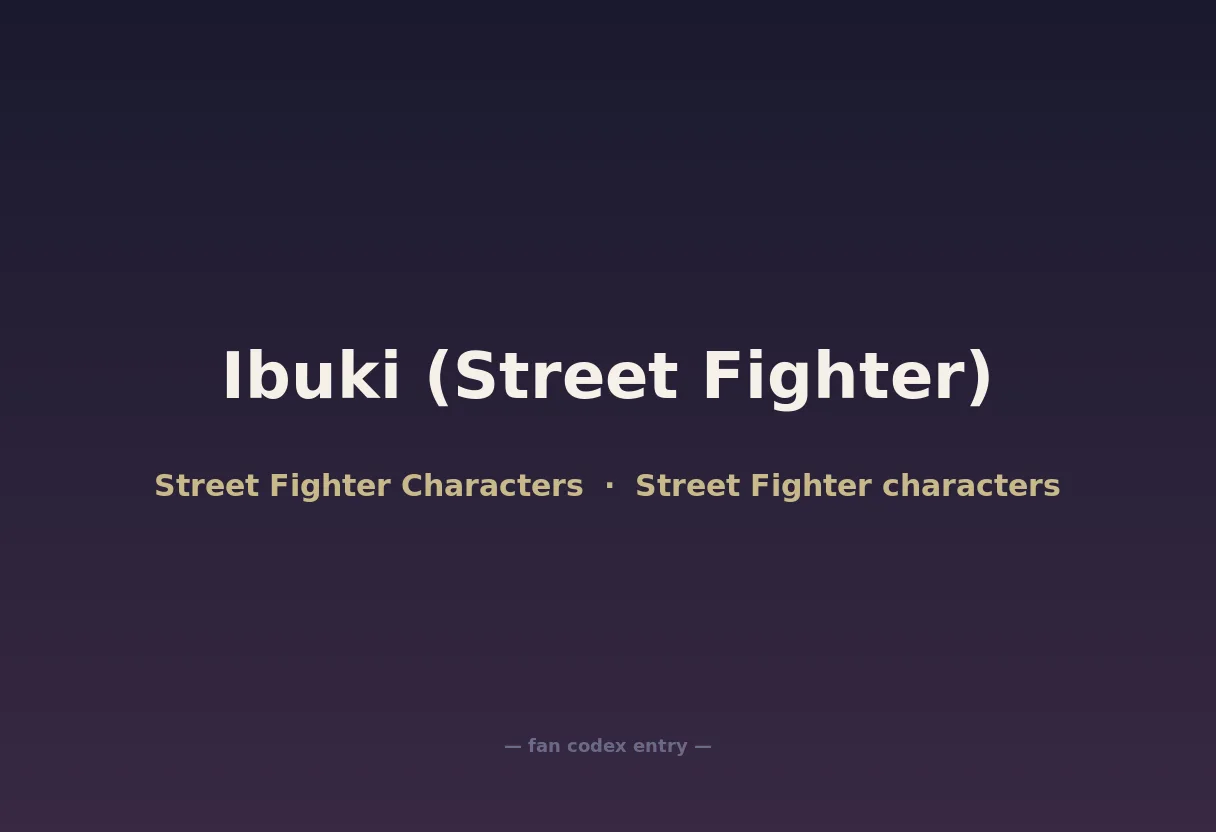 Ibuki (Street Fighter)