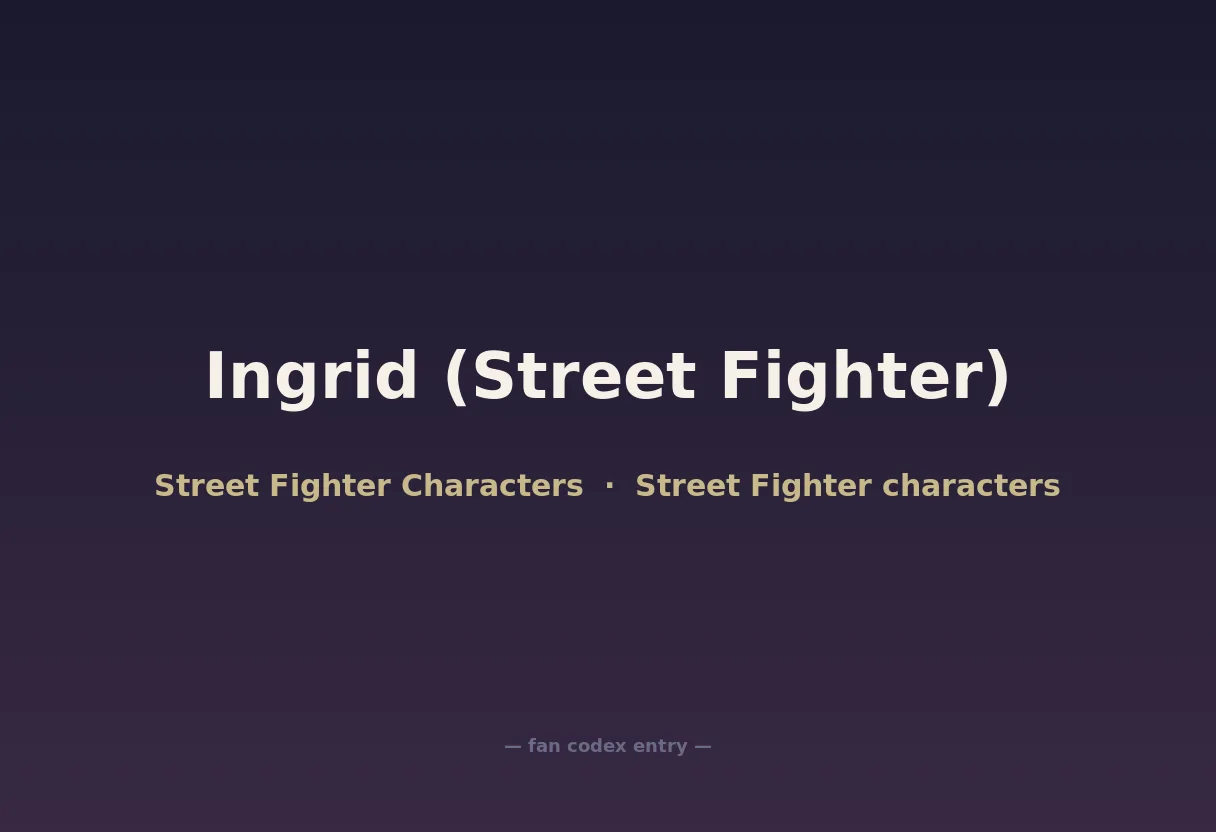 Ingrid (Street Fighter)