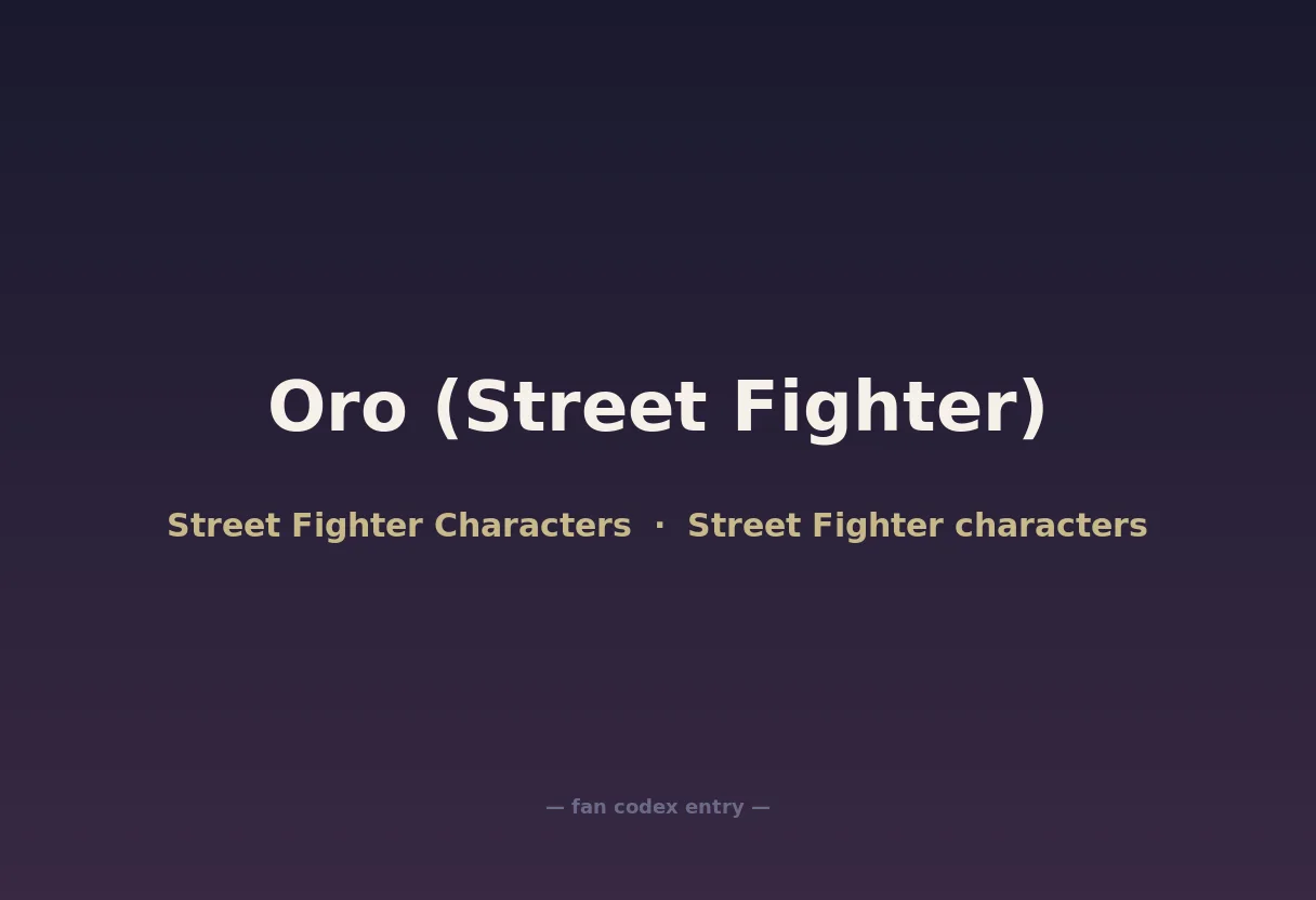 Oro (Street Fighter)