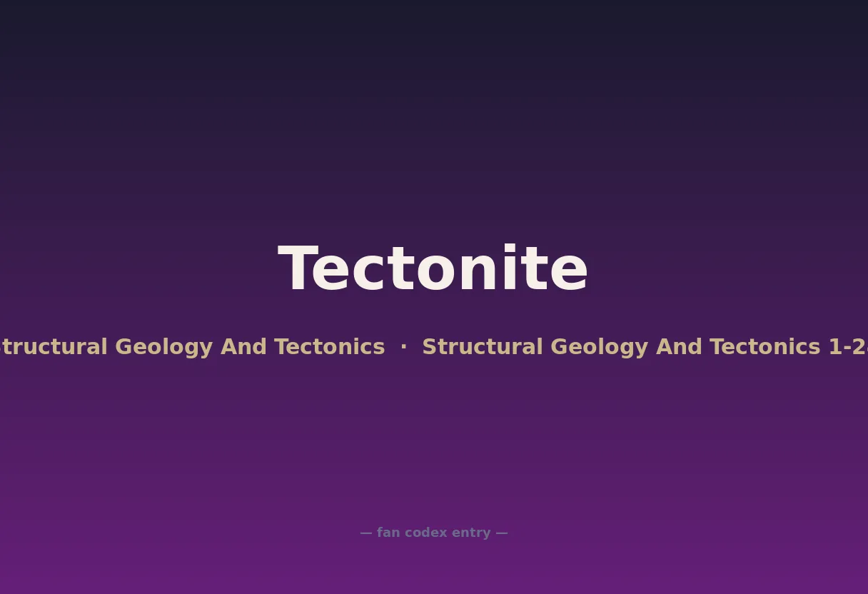 Tectonite