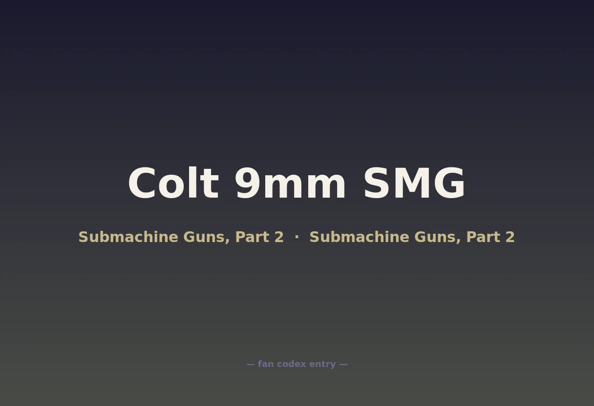 Colt 9mm SMG