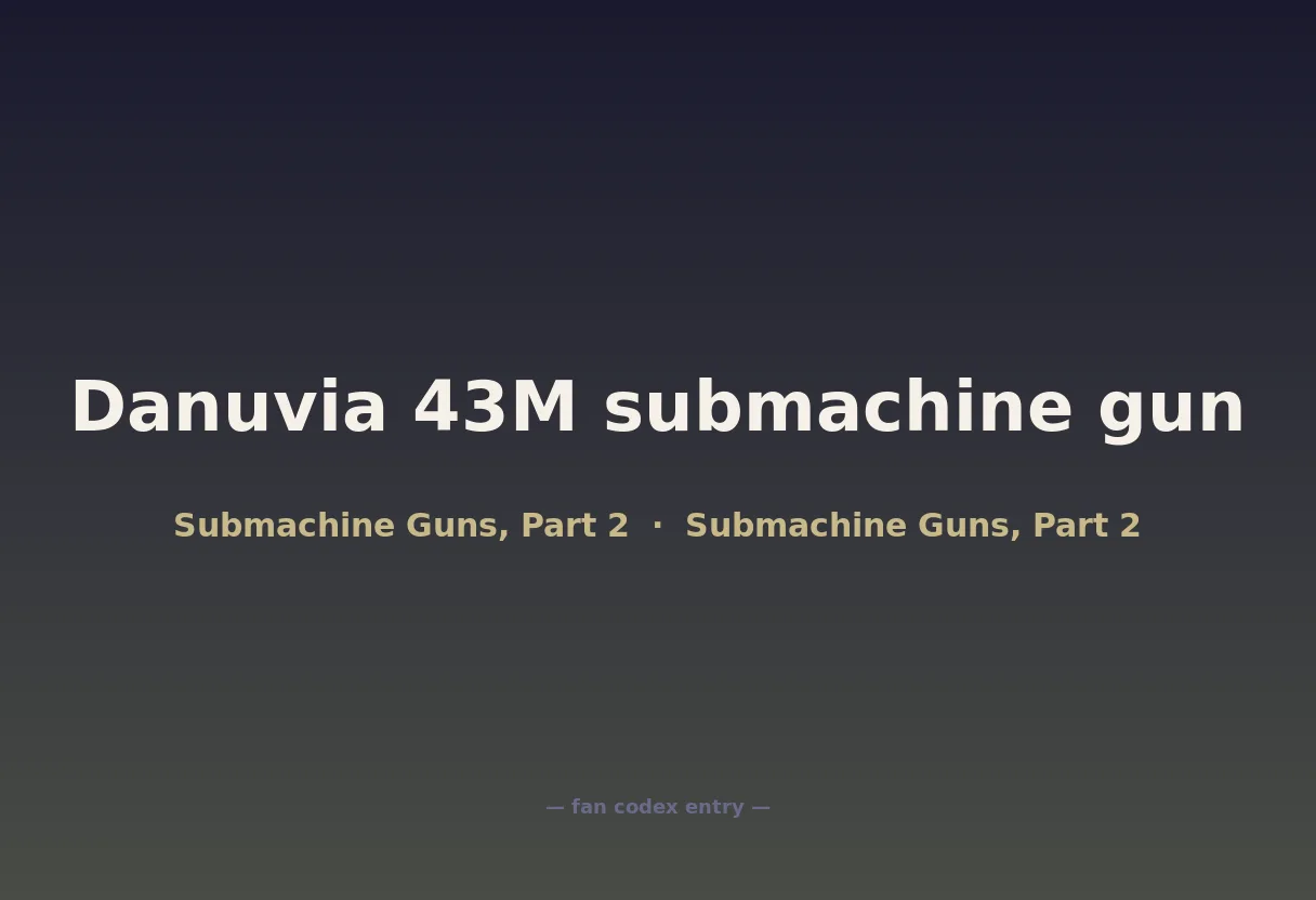 Danuvia 43M submachine gun