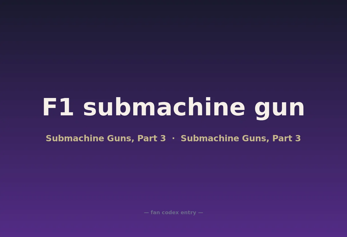 F1 submachine gun