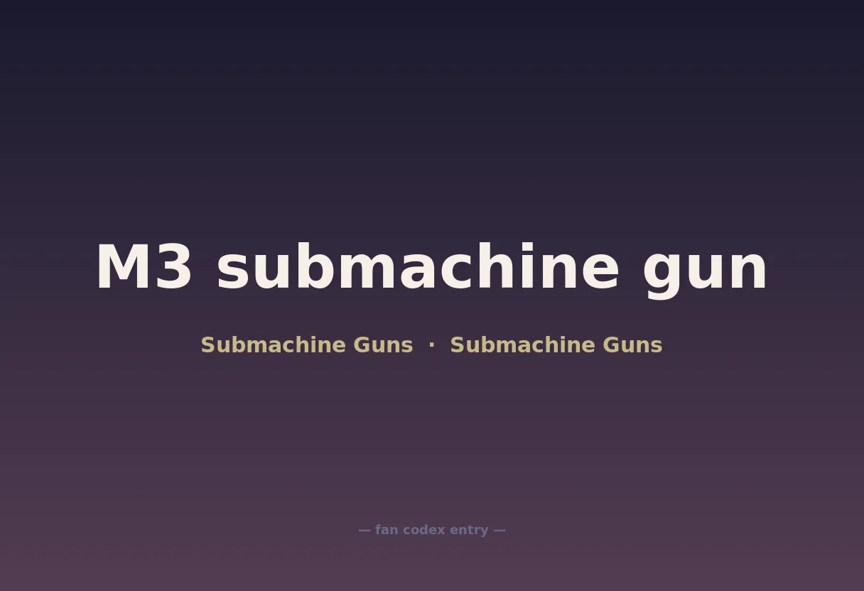 M3 submachine gun
