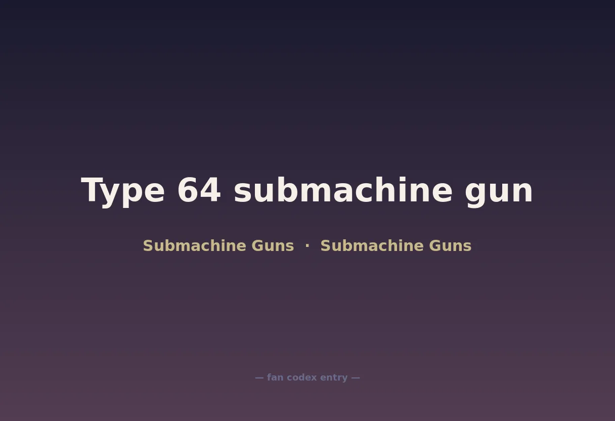 Type 64 submachine gun