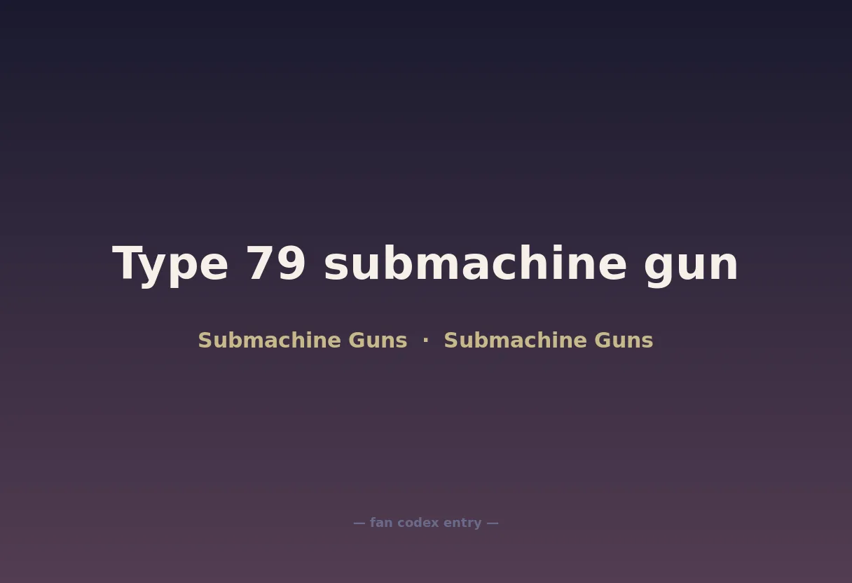 Type 79 submachine gun