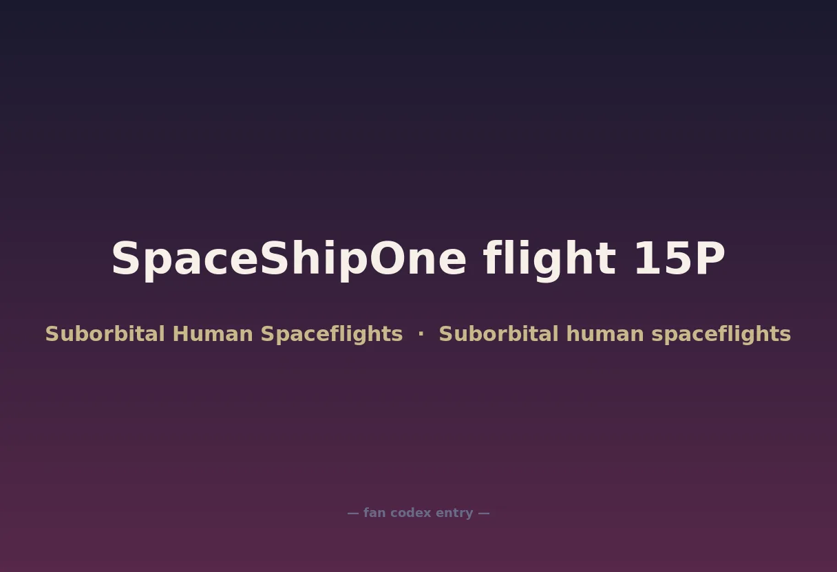 SpaceShipOne flight 15P
