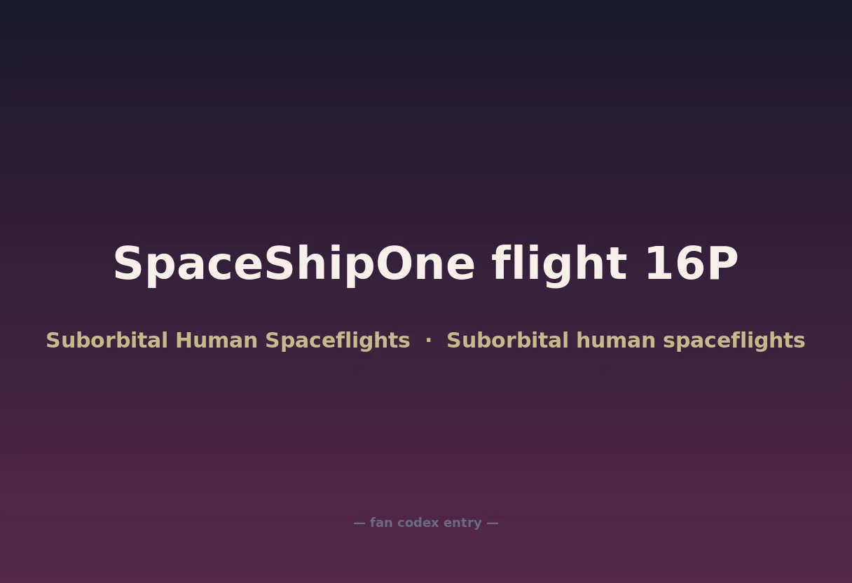 SpaceShipOne flight 16P