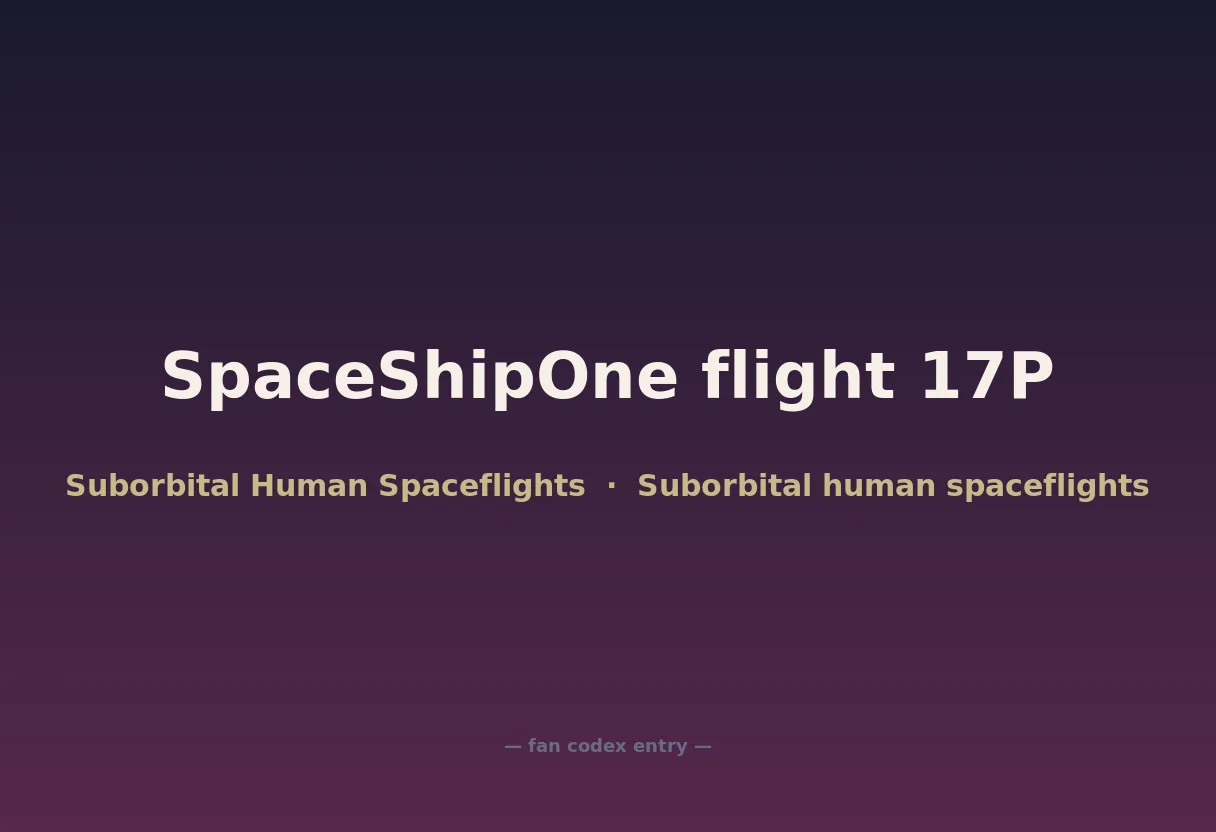 SpaceShipOne flight 17P