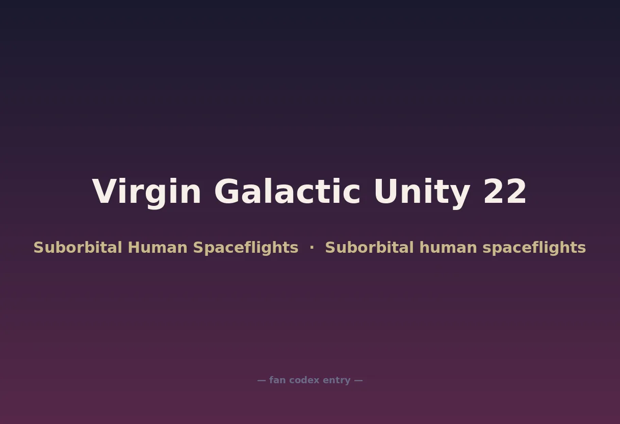 Virgin Galactic Unity 22