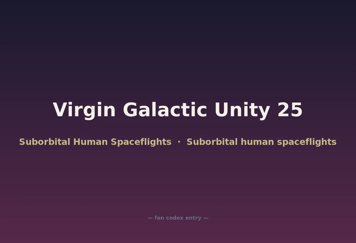 Virgin Galactic Unity 25