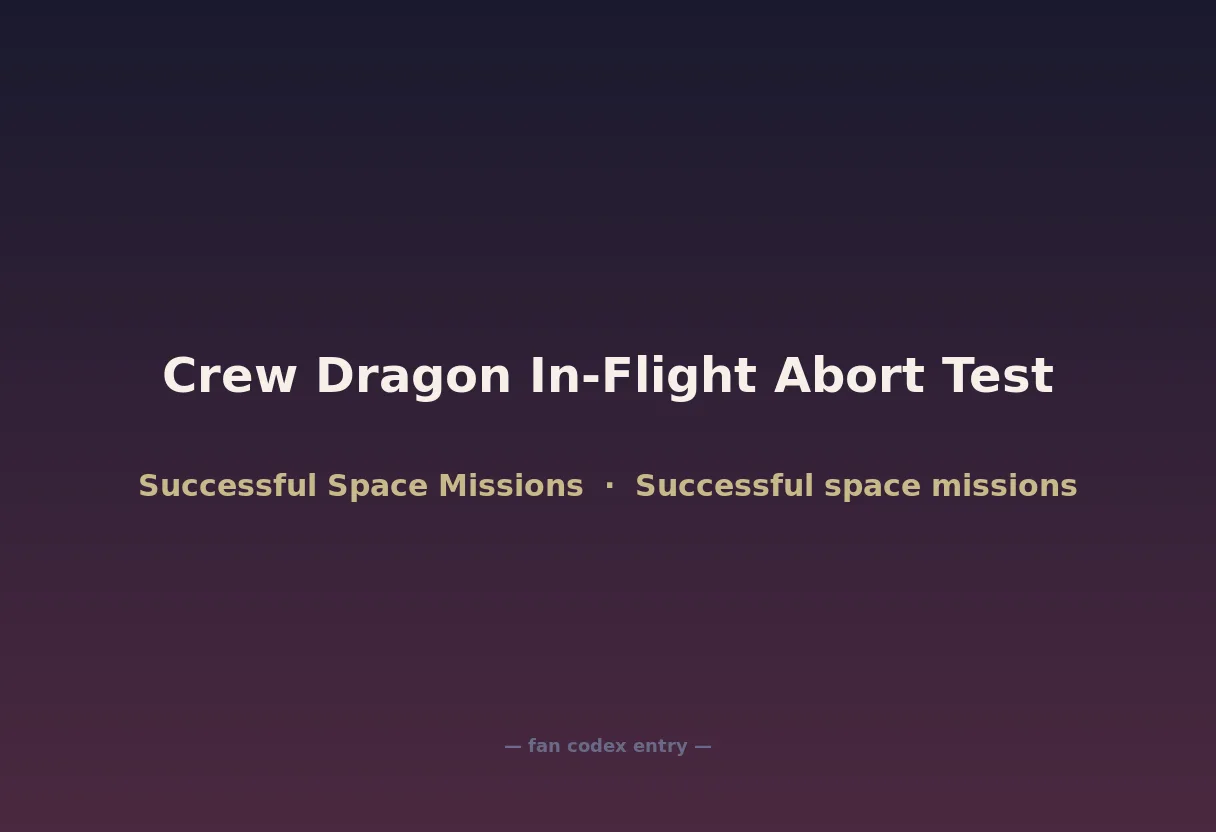 Crew Dragon In-Flight Abort Test
