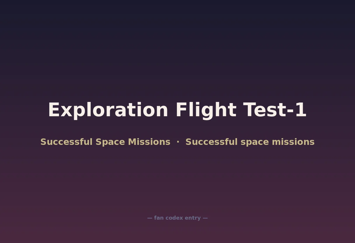 Exploration Flight Test-1