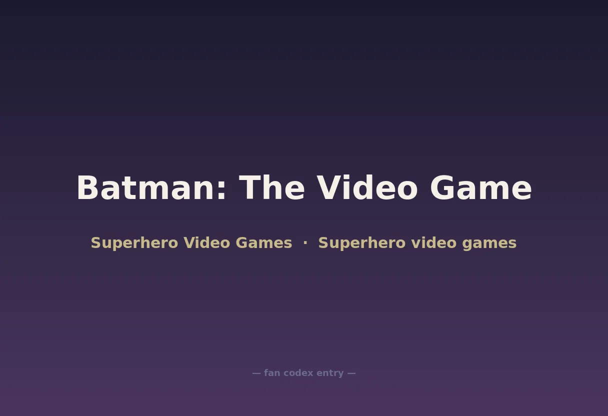 Batman: The Video Game