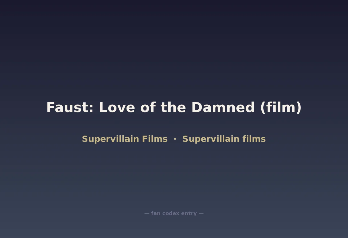 Faust: Love of the Damned (film)