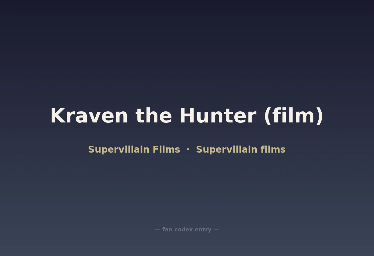 Kraven the Hunter (film)