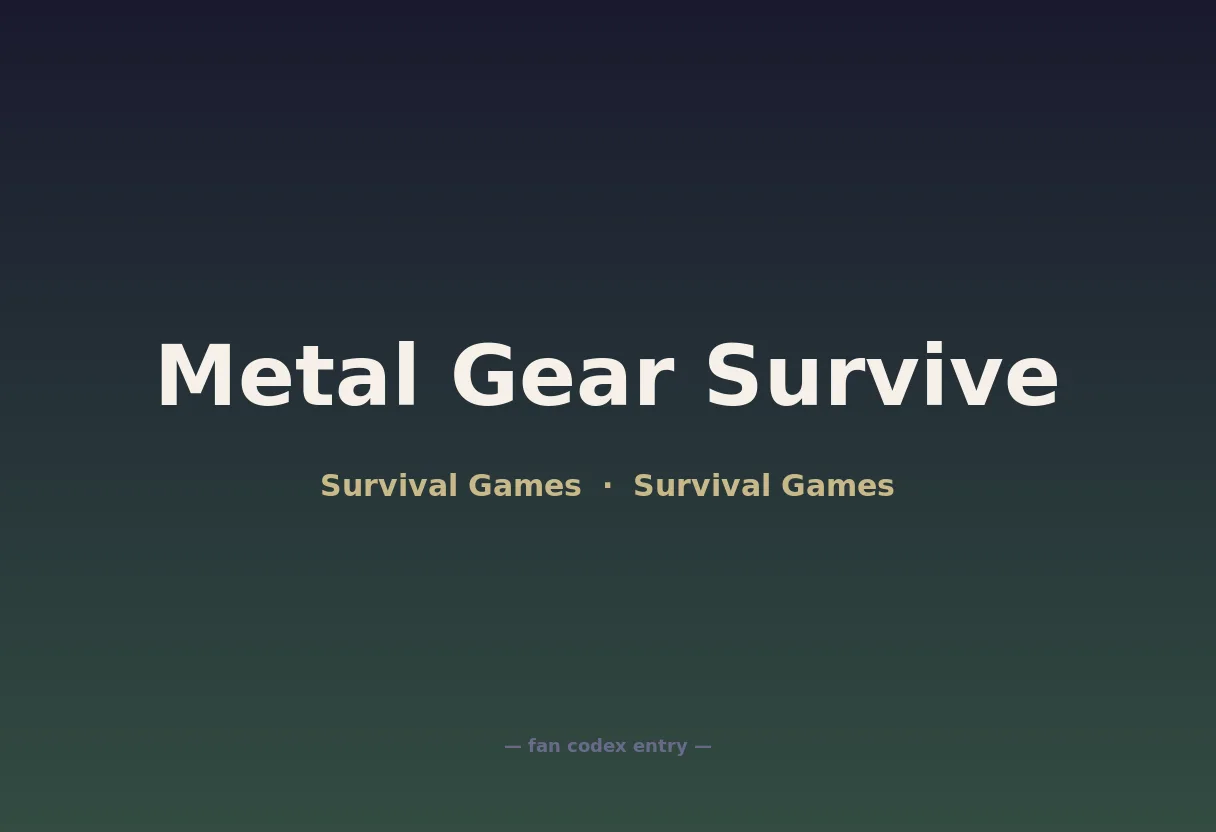 Metal Gear Survive