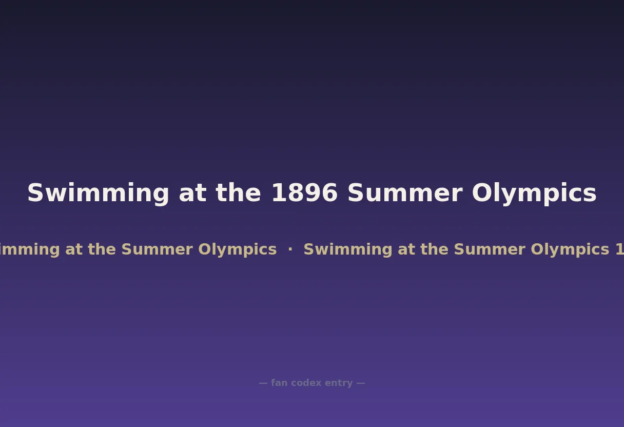 Swimming at the 1896 Summer Olympics